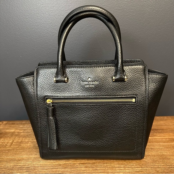 Kate Spade Black Leather Handbag - Picture 1 of 9